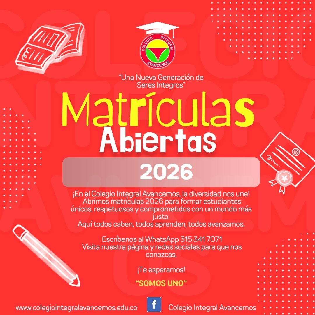 INSCRIPCIONES ABIERTAS 2026 ¡CONTÁCTANOS!